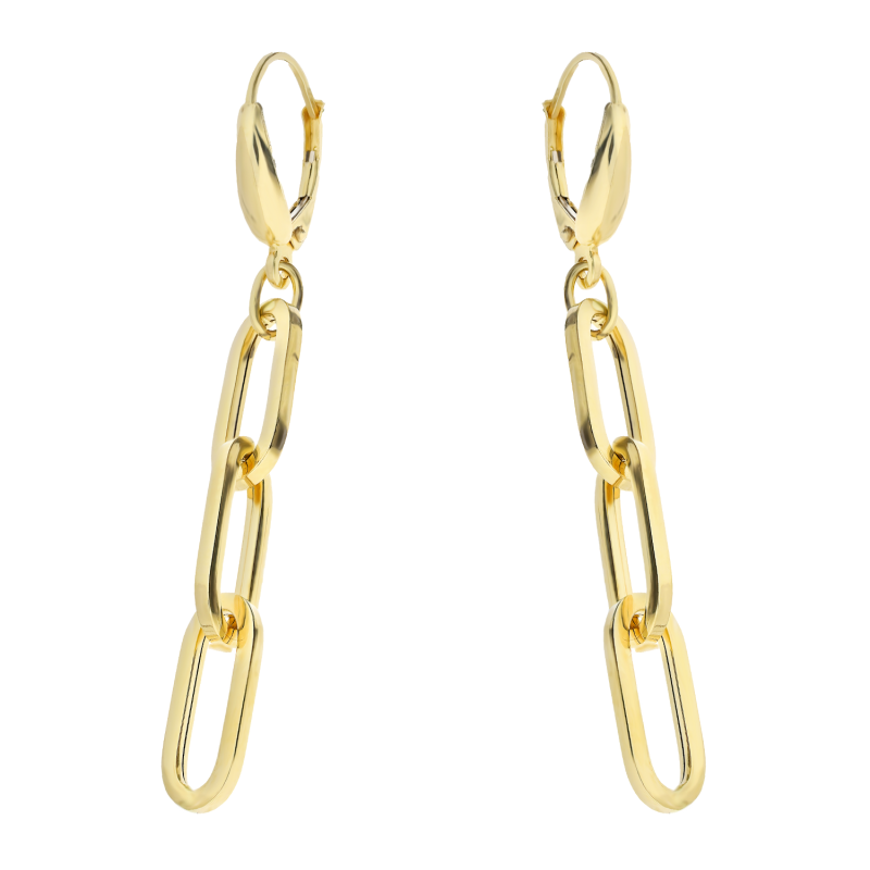 Kolczyki złote rolo long/bigiel zam. M3-015 próba 585