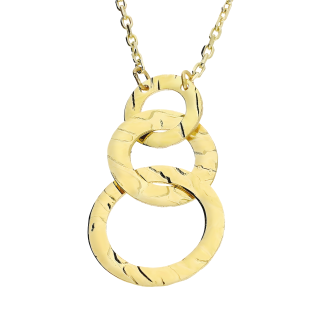 Naszyjnik złoty trzy satynowe zaplecione koła/rolo MZ T23-NE-LE-534-AK próba 375