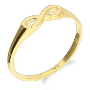 Pierścionek złoty sygnecik z infinity MZ T23-R-661 próba 585