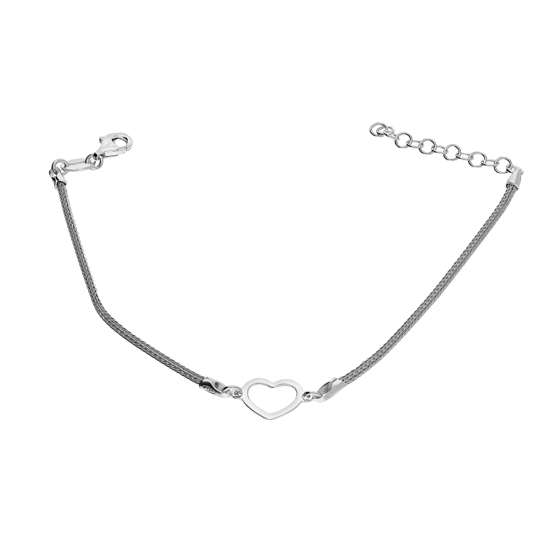 Bransoleta srebrna serce ramka/calca NI BRN33635 ROD próba 925