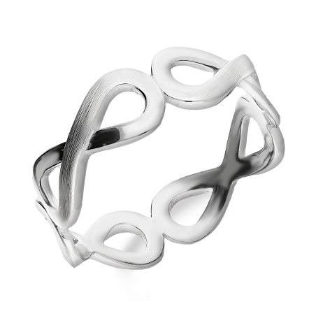 Pierścionek srebrny gładkie i matowe infinity OL HK624 próba 925