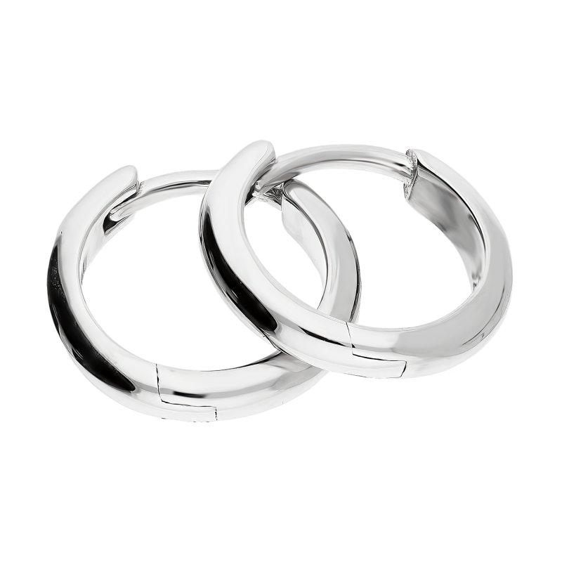 Kolczyki srebrne kółka 10mm blask/zatrzask OL OKP805 próba 925