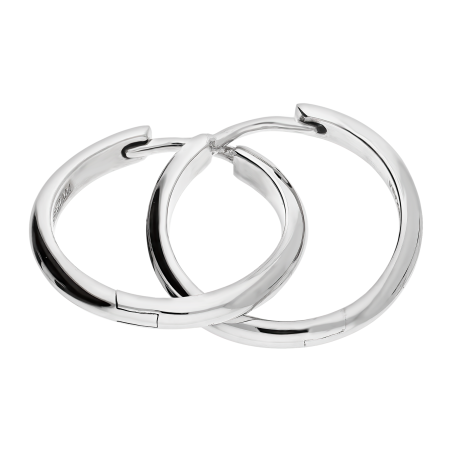 Kolczyki srebrne kółka 17mm blask/zatrzask OL OKP808 próba 925