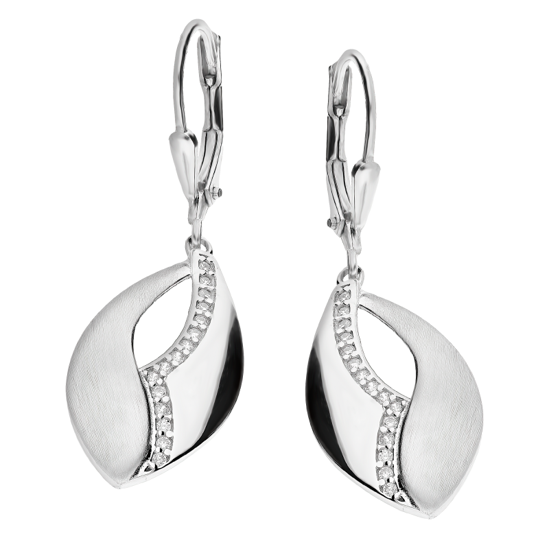 Kolczyki srebrne łezka z cyrkoniami/big.zam. OL ZS-E229 próba 925