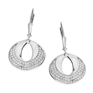 Kolczyki srebrne ażurowe koło z cyrkoniami/big.zam. OL ZS-E562 próba 925