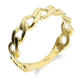 Pierścionek złoty obrączkowy pancerka OS 286-P112-AN-4 próba 585