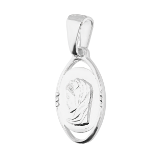 Medalik srebrny Główka Matki Boskiej w ażurowym owalu PW564 próba 925
 Waga-1,45