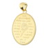 Medalik złoty owalna blaszka z różą i modlitwą o pogodę Ducha próba 585