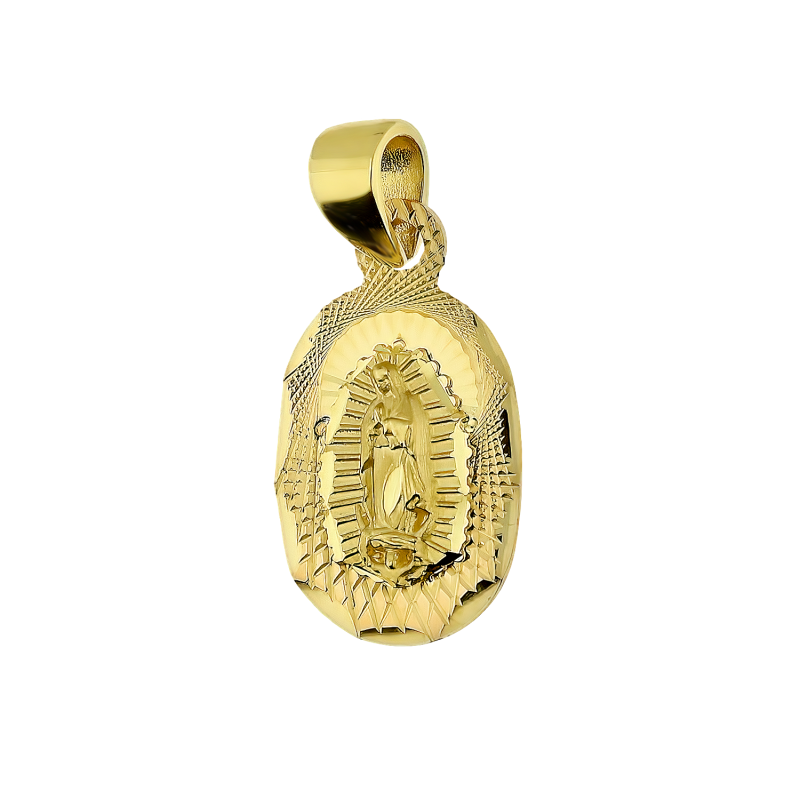 Medalik złoty Matka Boska z Guadalupe w owalu AR VX3KP11002-SM-DC próba 375