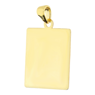 Medalik złoty prostokątna blaszka z modlitwą próba 585