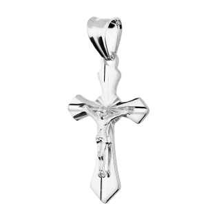 Krzyżyk srebrny żłobiony z wizerunkiem Pana Jezusa MV GKD088 próba 925
 Waga-1,38
