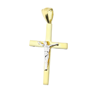 Krzyżyk złoty z wizerunkiem Pana Jezusa MZ T23-P-172-YW próba 375
 Waga-1,39