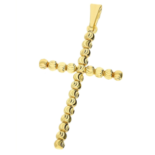 Krzyżyk złoty z kulek bead AR X3DCBCP3292 próba 585
 Waga-1,40