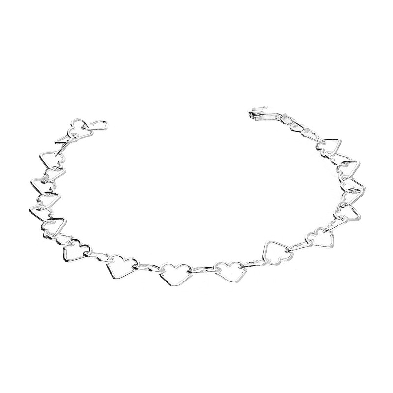 Bransoleta srebrna serca BC 7233-080 ROD próba 925