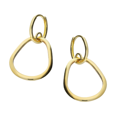 Kolczyki złote owalna ramka i koło/zatrzask AR VXXHOE12206 próba 375