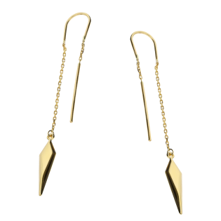 Kolczyki złote gładki grot+rolo/pałąk przeciągane AR X4FOR6EB9266-II próba 585