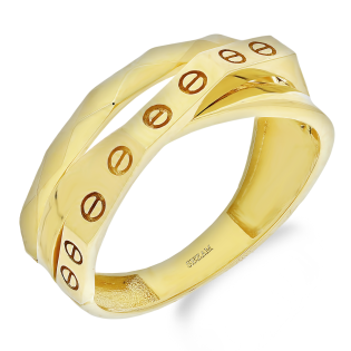 Pierścionek złoty potrójny AR XAR7206-LP próba 585