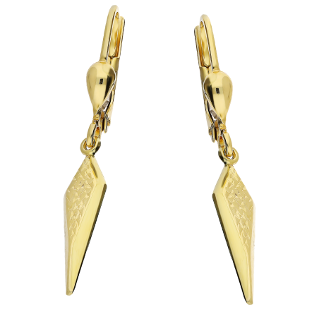 Kolczyki złote grawerowany grot/big.zam. AR XXDCNSE8921 próba 585