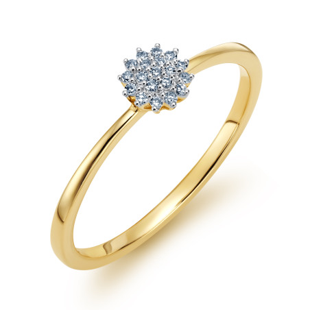 Pierścionek złoty BRIDEL z białymi diamentami LC AR4185 Y próba 585