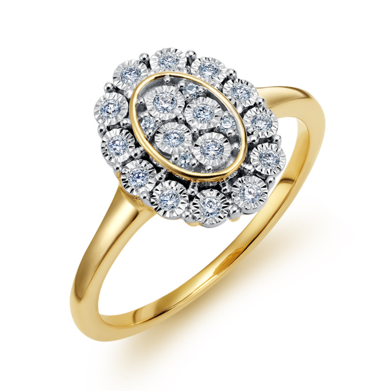 Pierścionek zaręczynowy owalna markiza z diamentami LC CR2391 Y Markiza owal próba 585