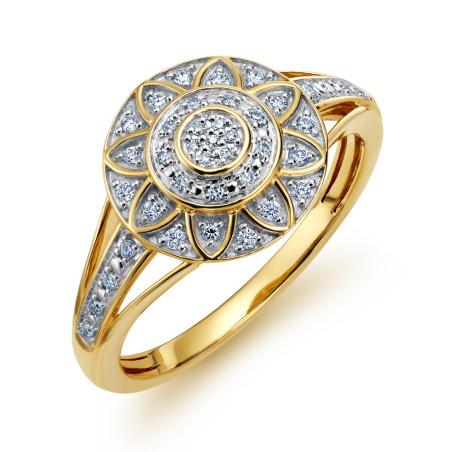 Pierścionek zaręczynowy z diamentami LC CR7928 Y próba 585