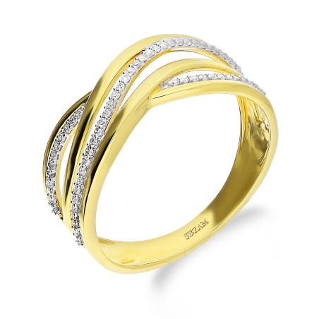 Pierścionek złoty VENEZIA z białymi diamentami LC JR8824 Y próba 585