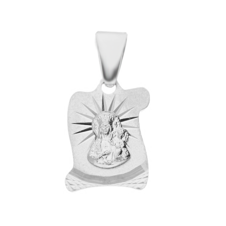 Medalik srebrny Częstochowska w papirusie MV MD282 rod próba 925