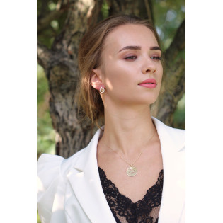 Zawieszka złota drzewko ażur+greka dwa kolory nr OS 129-L144 próba 585