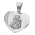 Medalik srebrny Częstochowska w grawerowanym sercu