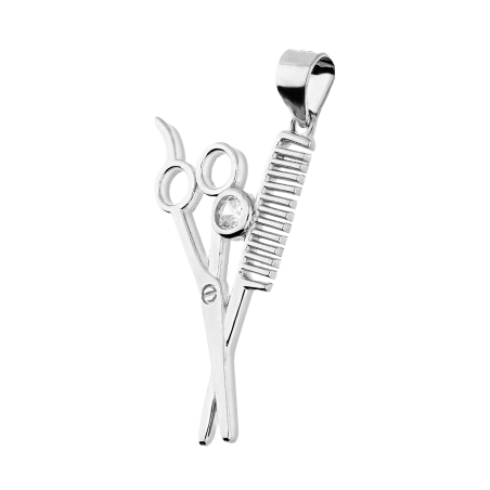 Zawieszka srebrna bożyczki, grzebień i cyrkonia HS DA840 próba 925