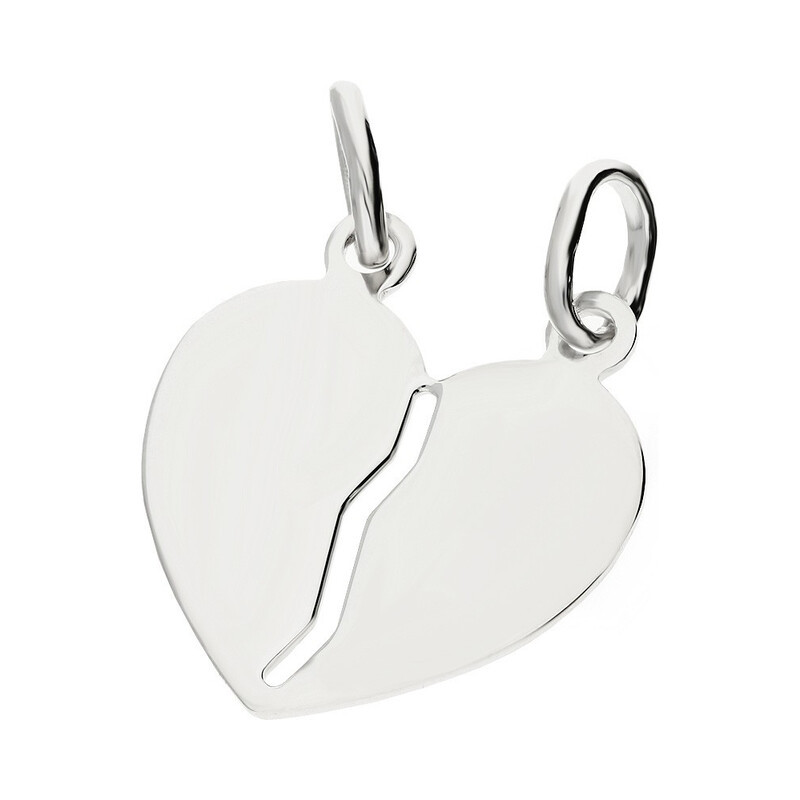 Serduszko srebrne łamane małe-blaszka blask M3-087 ROD próba 925