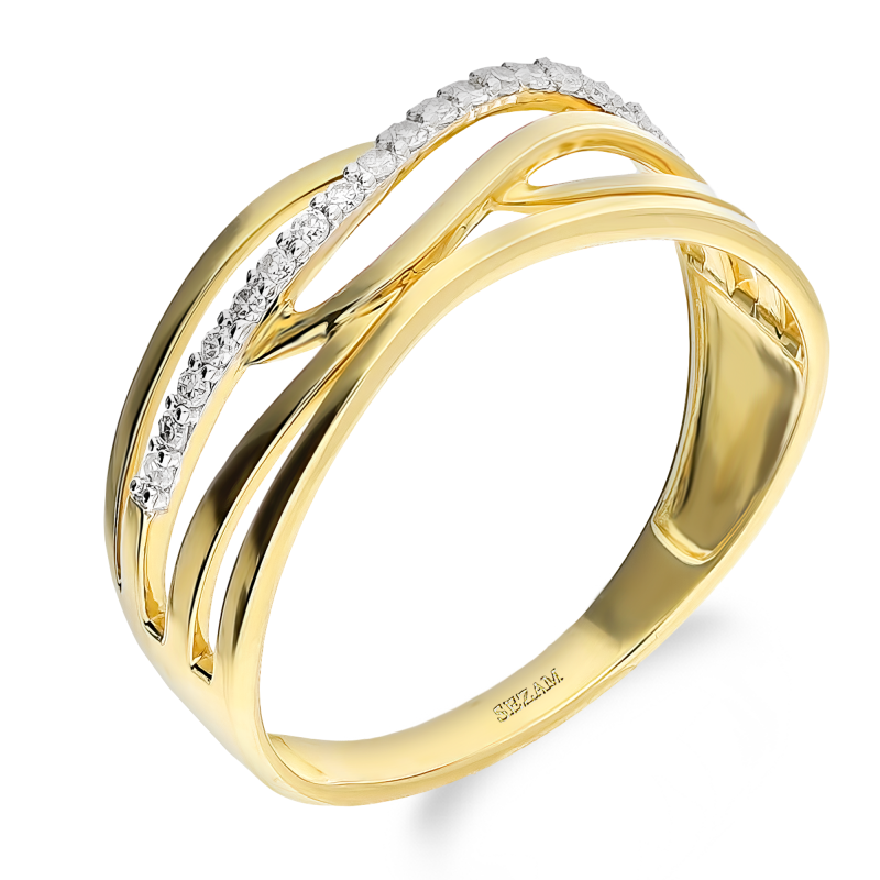 Pierścionek zaręczynowy VENEZIA z białymi diamentami LC JR8795 Y próba 585