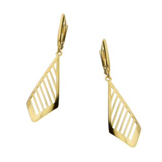 Kolczyki złote ażurowy deltoid/big.zam. AR VXXLKE2510-II próba 585