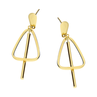 Kolczyki złote trójkąt obły i pałka/sztyft AR VXXTE12847 próba 585