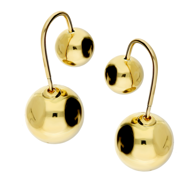 Kolczyki złote kulki wkręcane