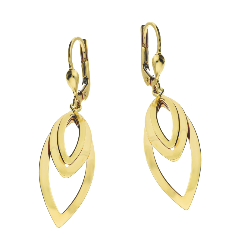 Kolczyki złote łezki ramka/big.zam. AR XNSE8321-GW próba 375