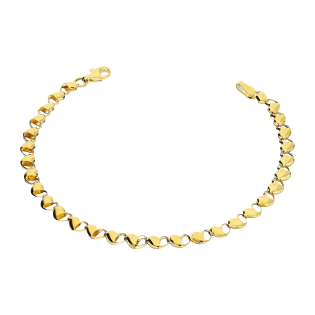 Bransoleta złota złoczone ażurowe serca próba 585