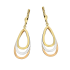 Kolczyki wiszące kropla w trzech kolorach złota