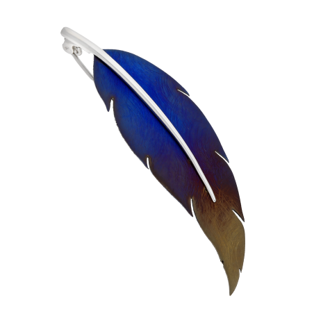 Broszka srebrna tytanowe pióro A6 07370457-80 próba 925