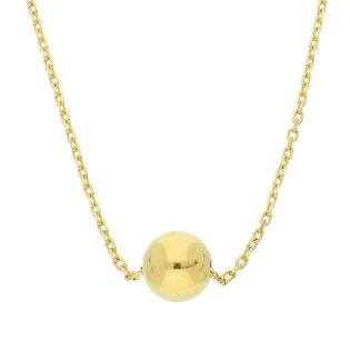 Naszyjnik pozłacany wypukła kulka 5mm/anker A6 07580437-00 próba 925