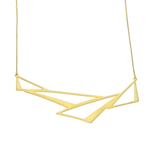 Naszyjnik pozłacany połączone trójkąty/anker A6 07580456-00 próba 925