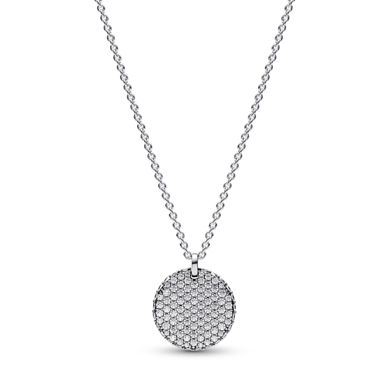 Naszyjnik Pandora Timeless z okrągłą zawieszką pavé 392632C01