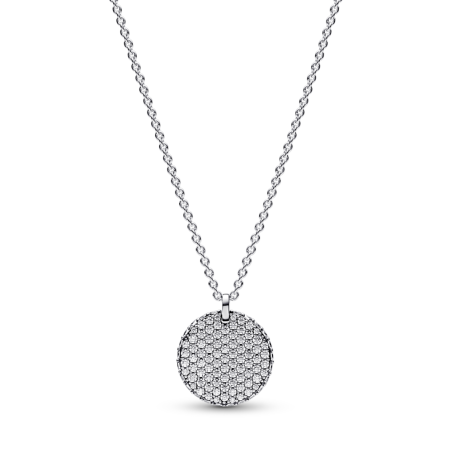 Naszyjnik Pandora Timeless z okrągłą zawieszką pavé 392632C01