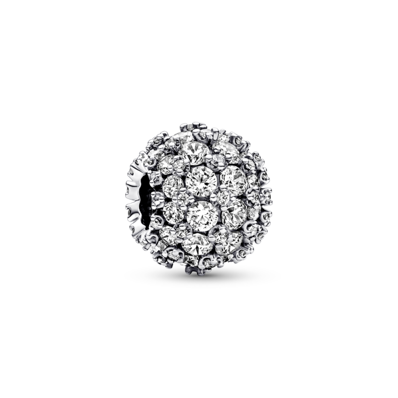 Okrągły lśniący charms pavé 792630C01