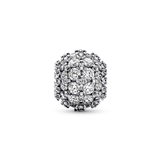 Okrągły lśniący charms pavé 792630C01