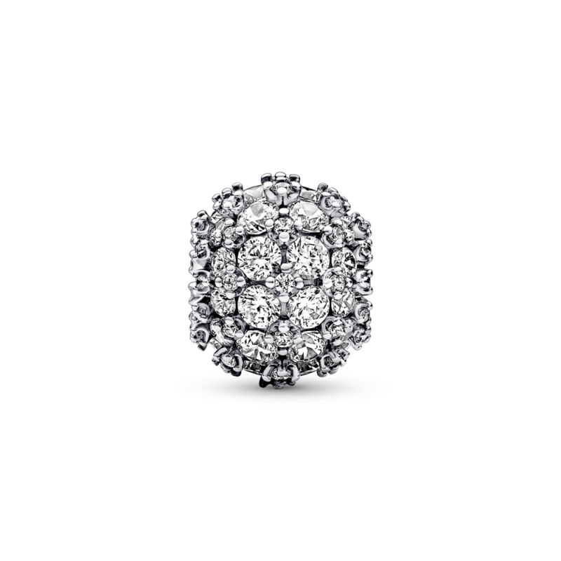 Okrągły lśniący charms pavé 792630C01