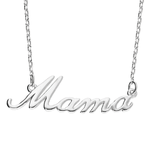 Naszyjnik srebrny z napisem Mama/anker HS1550 próba 925