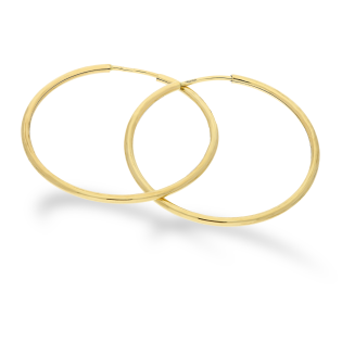 Kolczyki złote kółka szarniry 25mm DJ288 próba 585