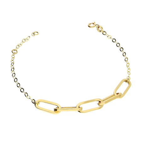 Złota Bransoletka Anker Long/Rolo pr. 585 - JubilerSezam.pl