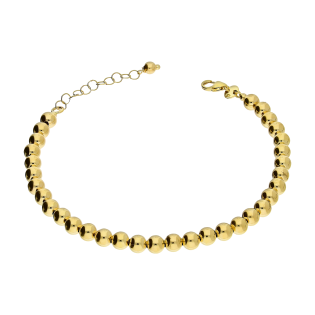 Bransoleta złota gładkie kulki 5mm M3-023 próba 585